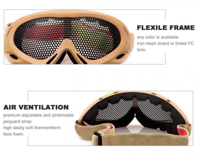 Óculos de proteção táticos das forças armadas da malha do ferro da segurança dos óculos de proteção da proteção de alta qualidade
