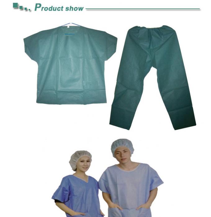 QUENTE! Cirúrgico esfregue a camisa e as calças, workwear cirúrgico dos ternos do hospital descartável