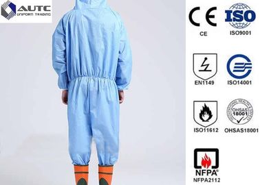 L White PE Laminated Fabric With SMS Non-Woven Chemical Resistant Coveralls