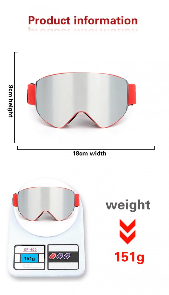 Óculos de proteção do esqui do Snowboard da proteção ocular dos óculos de proteção de segurança dos esportes exteriores da prescrição do quadro de TPU