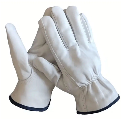 Guantes de segurança de equipamento de proteção individual para a condução, de pele de cabra macia e de grãos, para construção industrial