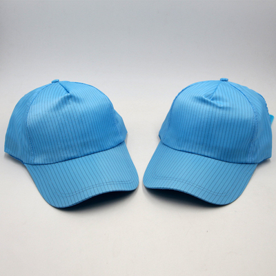 Capuz de oficina de poliéster antistático de sala limpa ESD de trabalho Snapback Capuz com fecho ajustável